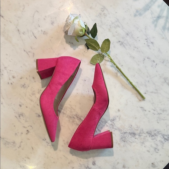 Charles By Charles David Fuchsia Block Heel Shoes - Picture 1 of 9